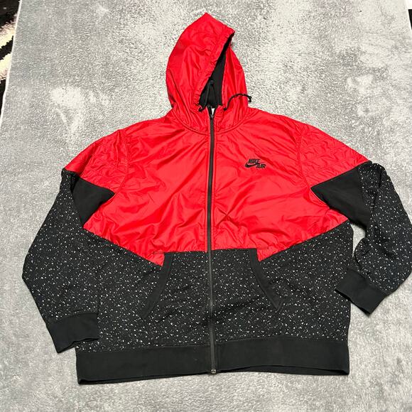 Nike Jacket Mens 3XL Nike Air Full Zip Hooded Lined Galaxy Stars Windbreaker ** - Picture 1 of 9
